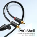 Vention RCA Cable 2 Male to 2 Male RCA Audio Cable For TV CD Player DVD Player Power Amplifier RCA Audio Cable. 