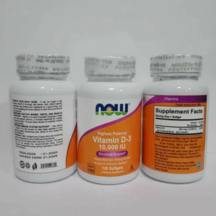 now food vitamin d3 10000iu 120 softgel (Z2S9) vitamin d3 10000 iu