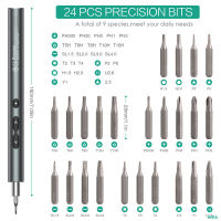 ORIA ชุดไขควงอิเล็กทรอนิกส์28 IN 1,ไขควงไร้สายขนาดเล็กมีความแม่นยำสูง24บิตชุดเครื่องมือซ่อมแม่เหล็กแบบพกพาพร้อมไฟ LED สำหรับโทรศัพท์นาฬิกาเครื่องประดับแล็ปท็อป