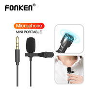 FONKEN 3.5มม.ไมโครโฟน Mini กับเนคไทคลิป Collar พูดร้องเพลงหูฟังบลูทูธไร้สาย Live Broadcast ไมโครโฟนสำหรับการบรรยายสำหรับสมาร์ทโฟน