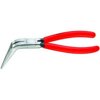 KNIPEX - 38 71 200 Tools - Long Nose Pliers Without Cutter, Angled (3871200)