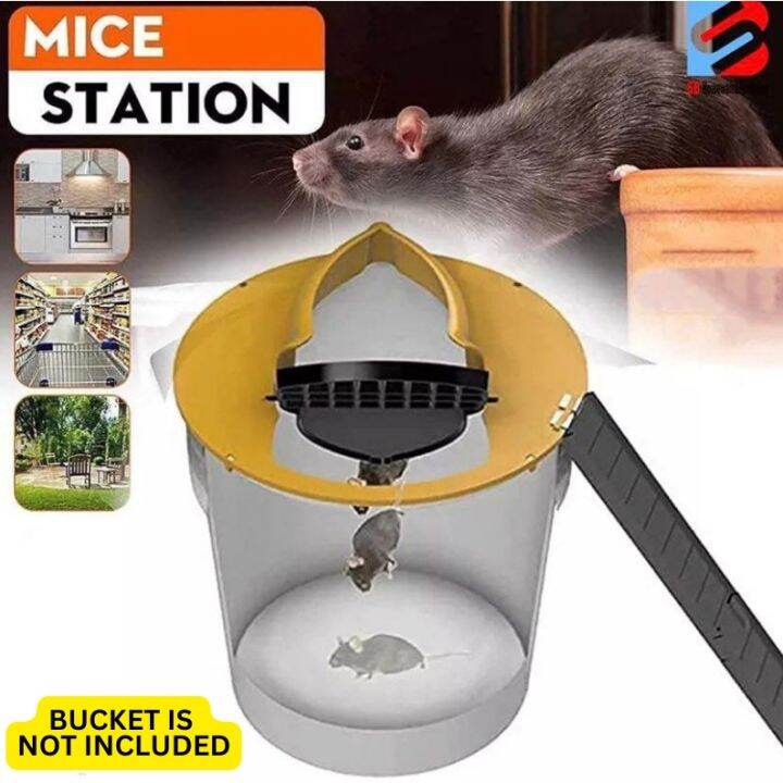 qkic40 Mouse Bucket Trap cage perfect trap for big rats very suitable