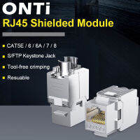 CAT8โมดูลแจ็คชิลด์กันรบกวน STP แบบไม่ล็อกด้วยตนเอง Cat7 CAT6A CAT6อะแดปเตอร์ตัวคู่ต่อเครือข่ายโลหะผสมสังกะสีแบบ CAT5E