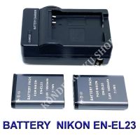 (Saving Set 2+1) EN-EL23  ENEL23 แบตเตอรี่และแท่นชาร์จสำหรับกล้องนิคอน Battery and Charger For Nikon Coolpix P600,P610,B700,P900,S810c BY KONDEEKIKKU SHOP