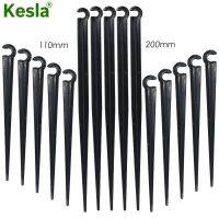 KESLA 50PCS 11cm 20cm 1/4 39; 39; Fixed Stake Support Holder for 4/7mm Watering PVC Hose DrIp Irrigation Home Garden Flowerpot Fitting