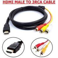 5Ft HDMI to RCA Video Audio Converter Component AV Adapter Cable HDTV Useful For Connecting HD Player to TV HDMI to 3RCA