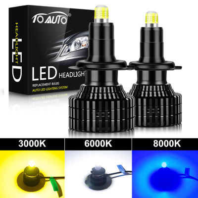 2pcs 48 Chip H1 H7 H8 H11 LED Lamp Car Headlight Bulb HB3 9005 HB4 9006 3D LED H3 Canbus 360 Degree 6000K 20000LM Auto 9012 Hir2