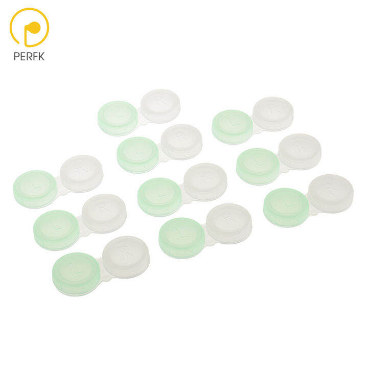 Perfk Lot of 10pcs Portable Contact Lens Case Travel Lenses Storage