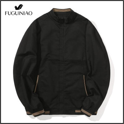Fuguiniao/FGN ชายเสื้อแจ็คเก็ตเครื่องบินทิ้งระเบิด Casual ชาย Outwear Windbreaker เสื้อแจ็คเก็ตคอ Mens เบสบอล Slim Coats 5XL
