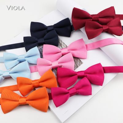 Matte Solid Men Children Bowtie Set Lovely Women Kid Pet Butterfly Party Dinner Wedding Red Blue Pink Colorful Bow Tie Accessory