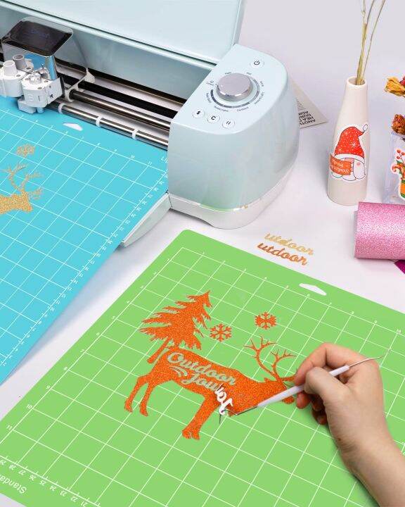 12 Pack 12x12 Adhesive Sticky Green Cricket Standard CardCutting Mat