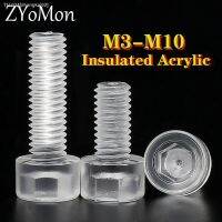 ☜₪ 5-50pcs PC Transparent Plastic Cup Socket Head Hex Screw M3 M4 M5 M6 M8 M10 Cylindrical Allen Key Head Insulated Acrylic Bolt