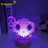 Game Overwatch Figure Hero Doomfist Lucio Ashe Roadhog Sombra Mei Mercy Wooden 3D Lamp For Home Decor Wood Gift For Friends