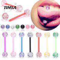 TIMIA 10pcs/lot สีสันสดใส แหวนลิ้นลิ้นเจาะเพศ เครื่องเจาะรู รูปทรงเรขาคณิต แหวนหัวนมพลาสติก ฮิปฮอป อะคริลิค ปาร์ตี้งานปาร์ตี้