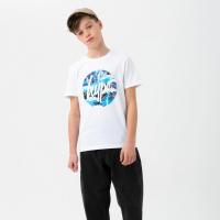 T-SHIRT - BOYS WHITE LIGHTNING BARBWIRE CIRCLE