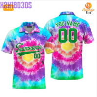 Tie Dye Background polo shirt golf men women