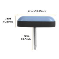 ✈◙♞ 20pcs 22/25/30/38mm Chair Legs Gliders Furniture Sliders Pad Cabinet Sofa Glides Floor Protectors With Nail Feet Home Hardware