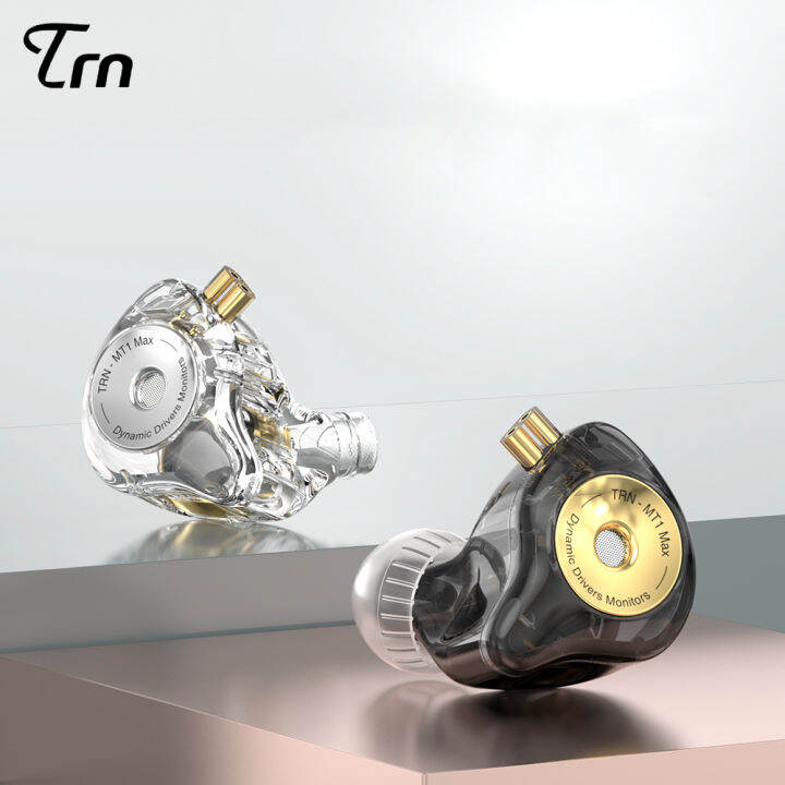 TRN MT1 MAX InEar Earphone 10mm Dual Dynamic Driver Wired With Tuning