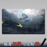 แผ่นการ์ดโปเกมอน PTCG แผ่นรองโต๊ะต่อสู้กำหนดเองได้แผ่นดวลโปเกมอนแผ่นการ์ด Diy แบบแผ่นเดียว