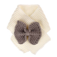 Autumn Winter Childrens Scarf Collar Girls Pullover Warm Bow Wool Scarf Bow Scarf For Girls Baby Scarves 1-6years