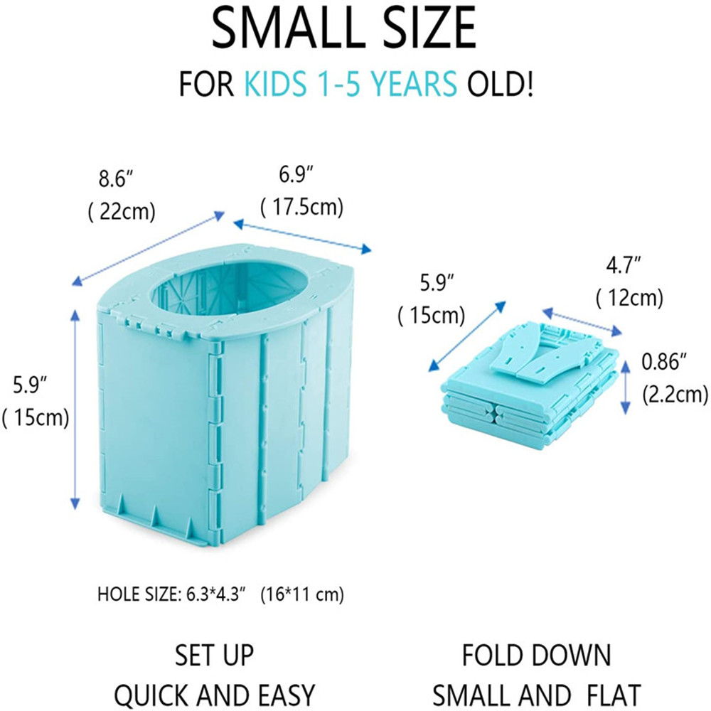 Camping Portable Folding Toilet Mobile Seat Travel Pot Toilet Car Potty Urinal 