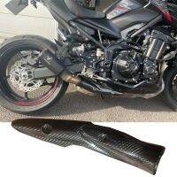 สำหรับ Kawasaki Z900ท่อไอเสียชิ้นส่วนโมโต Middle Link แผ่นกันความร้อนปลอกกันกระแทกกรอบลื่นบนคาร์บอนไฟเบอร์ Z 900 2017-2022