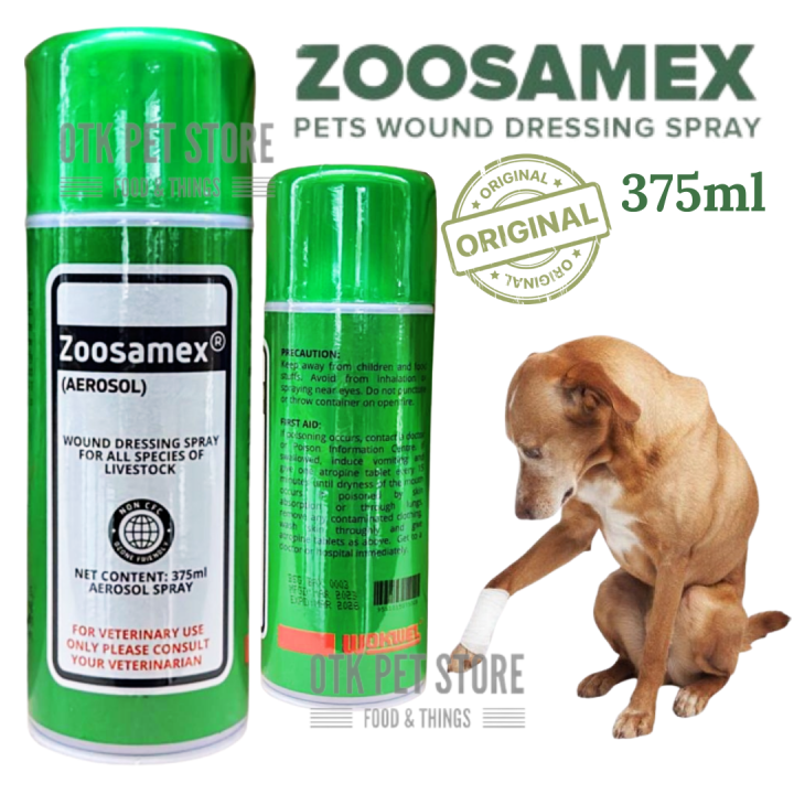 Zoosamex Aerosol Pets Wound Dressing Spray 375ml Lazada