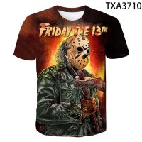 2023 NEWFriday 13th T เสื้อผู้ชายผู้หญิงเสื้อผ้า Tops Tee แฟชั่น3D พิมพ์ T เสื้อลำลองแขนสั้น Streetwear