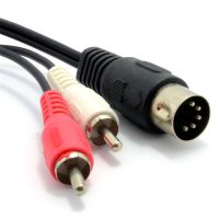 5 Pin DIN Plugs Male to 2RCA Male Converter Cable Audio for Electrophonic Bang &amp; Olufsen  Naim  Quad Stereo Systems (DIN-2RCA)