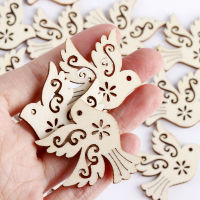 Hot 1020pcs Laser Cut Wood Scrapbooking Unfinished Peace Pigeon Embellishment Wooden Birds Handcrafts Party Wedding Decoration