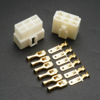 10PCS 1 2 3 4 6 8 Way 6.3mm Electrical Multi Plug Connector Terminal Block Pin Wiring Electrical Connectors