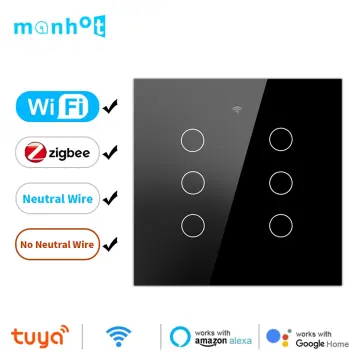 Wifi interruptor inteligente ac 110-220v brasil painel de toque