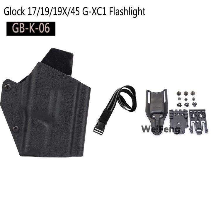 Kydex Holster for Glock 171919X45 GXC1 Flashlight with QLS 19 22 Case