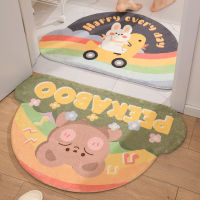 Cute Floor Mats Bear Rabbit Pig Animals Soft Rugs Home Entrance Carpet Bedroom Toilet Bathroom Door Absorbent Non-Slip Foot Pad