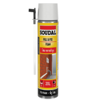 SOUDAL(ซูดัล)สเปรย์โฟม พียูโฟม ฟิลล์ &amp; ฟิกซ์โฟม ขนาด 500 มล. โฟมโพลียูรีเทนอุดรอยรั่ว ยึดเกาะได้ดีกับหลายพื้นผิว คงรูปได้ดี ไม่หดหรือขยาย