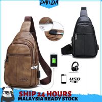 PSB34 PandaShop-Ready Stock Malaysia Jeep Buluo Men Leather bag Men cross body bags Men bag Bag lelaki Vintage bag men