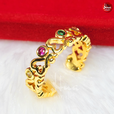 F10 แหวนนพเก้าพลอย แหวนปรับขนาดได้ แหวนเพชร แหวนทอง ทองโคลนนิ่ง ทองไมครอน ทองหุ้ม ทองเหลืองชุบทอง ทองชุบ แหวนผู้หญิง