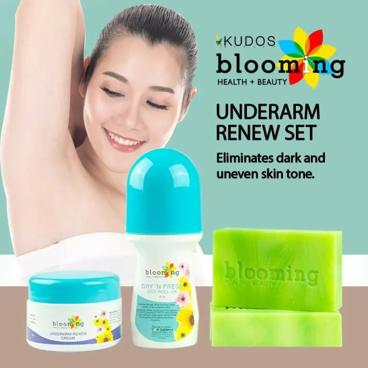 Authentic KUDOS BLOOMING UNDERARM RENEW SET Underarm whitening ...