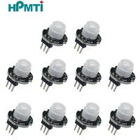 10PCS SR602 MINI Motion Sensor Detector โมดูล Pyroelectric อินฟราเรด PIR ชุดสวิตช์ประสาทสัมผัสวงเล็บสําหรับ arduino Diy พร้อมเลนส์