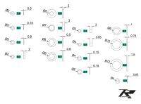 TRON Shim and washer set 1  อะไหล่ ฺฮ.บังคับ ฮอไซด์ 550 Part NO.TR507-620