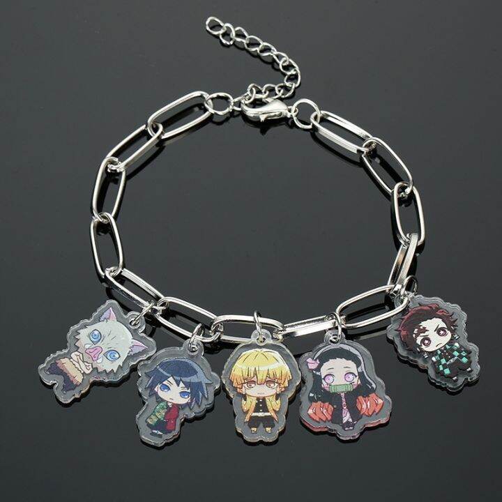 cute-cartoon-anime-demon-slayer-kimetsu-no-yaiba-bracelets-men-kamado-tanjirou-acrylic-charm-bracelet-bangle-for-fans-cosplay