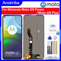 Ansimba หน้าจอ LCD IPS สำหรับ Motorola Moto G9 XT2091ไฟฟ้า /Moto G9บวก XT2087จอแสดงผล LCD แบบสัมผัสหน้าจอชุดประกอบดิจิไทเซอร์สำหรับ Moto G9 G9 Power Plus จอแสดงผล LCD