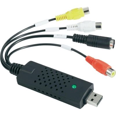 VHS to Digital Converter USB 2.0 Video Converter Audio Capture Card VHS Box VHS VCR TV to Digital Converter Support Win 7/8/10 Adapters Cables