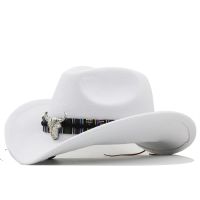 Simple White Womens Mens Western Cowboy Hat For Gentleman Lady Jazz Cowgirl With Leather Cloche Church Sombrero Caps