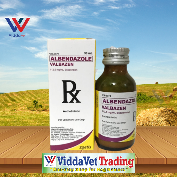 1 bot Valbazen suspension 30ml (Dewormer) for animals livestock oral