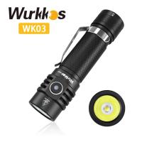 Wurkkos WK03 LED ไฟฉาย18650ไฟฉาย1800LM ATR Luminus SST40ชาร์จ USB C แสง IP68กันน้ำสำหรับเดินป่าตั้งแคมป์