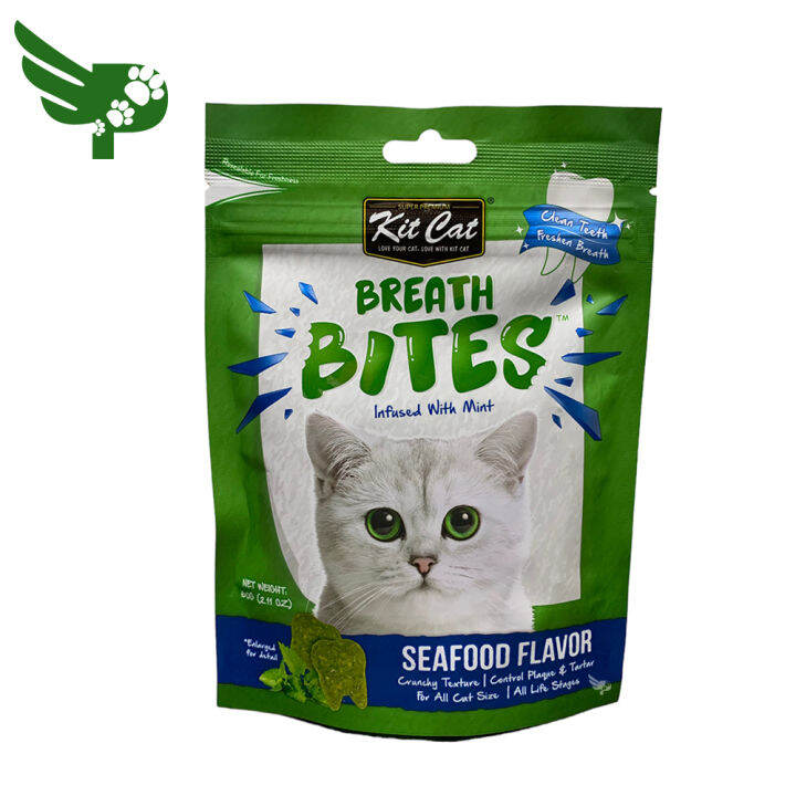 Kit Cat Breath Bites 60g Seafood Flavor For All Cat Size For All Life Stages Cat Treats