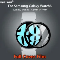 สำหรับ Samsung Galaxy Watch6สมาร์ทวอทช์40 44มม./นาฬิกาคลาสสิก43 47มม. ป้องกันทุกส่วนของเครื่องมาก3D ชุบโค้งแบบนิ่มปกป้องหน้าจอฟิล์ม PET ไม่ใช่กระจก