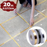 1 Roll Floor Tile Silver Gold Adhesive Strip Seam Sticker Mildewproof Ceramic Tape Self Adhesive Tile Sticker Home Decorations Wall Stickers  Decals