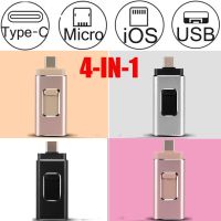 4 in 1 OTG USB Flash Drive 256G 32 64G 128G Memory Stick Type-C Pen Drive For Samsung S8 S9 S7 S6 Edge iphone X 8 7 Plus usb 3.0